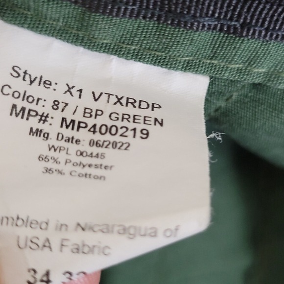 Vertx Tactical Cargo Pants Men's 34 X 32 Green X1 VTXRDP Ripstop Utility Uniform - Picture 8 of 9